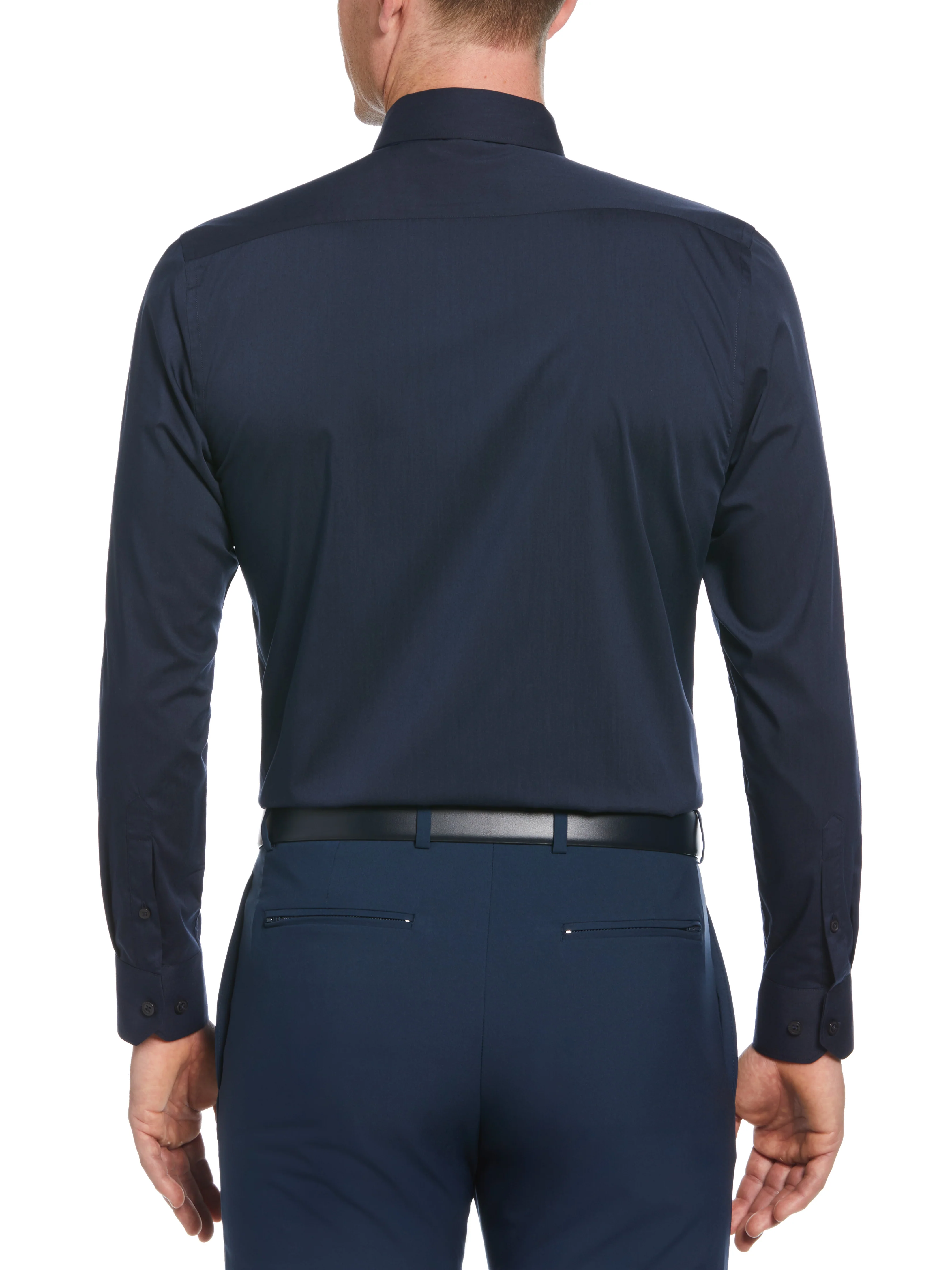 Slim Fit Solid Dress Shirt - Image 34