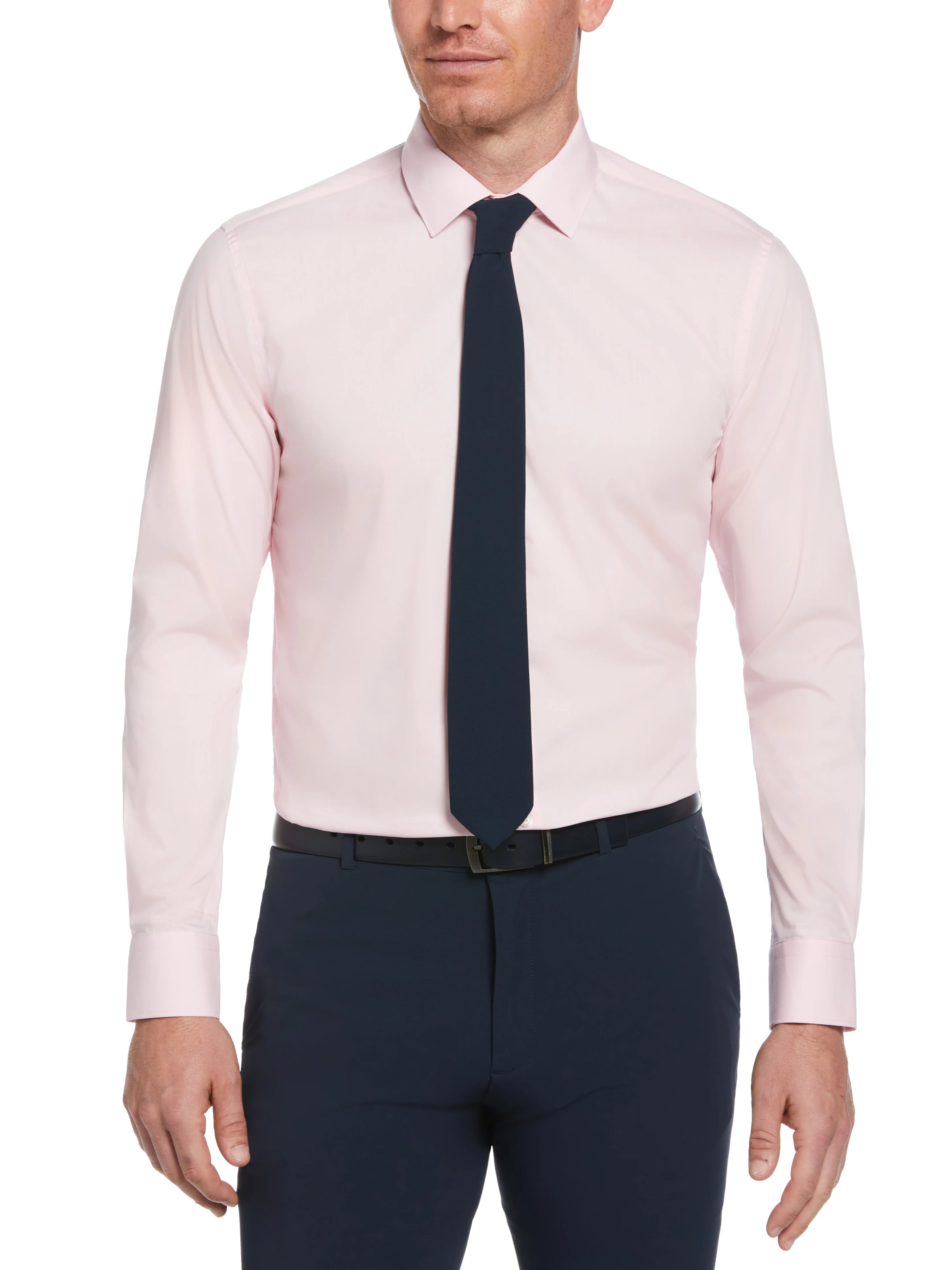 Slim Fit Solid Dress Shirt - Image 35