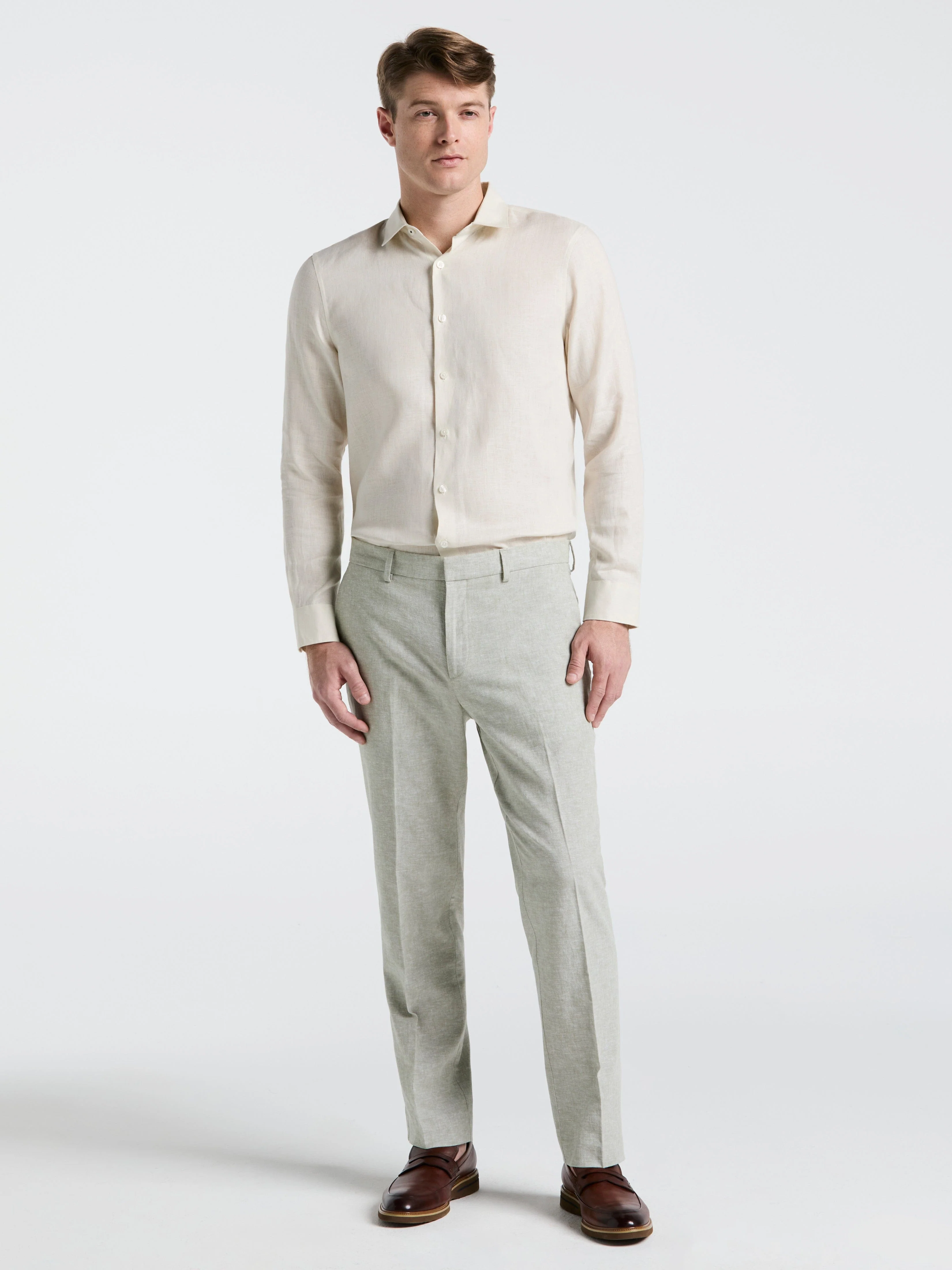 Linen Long Sleeve Shirt - Image 16
