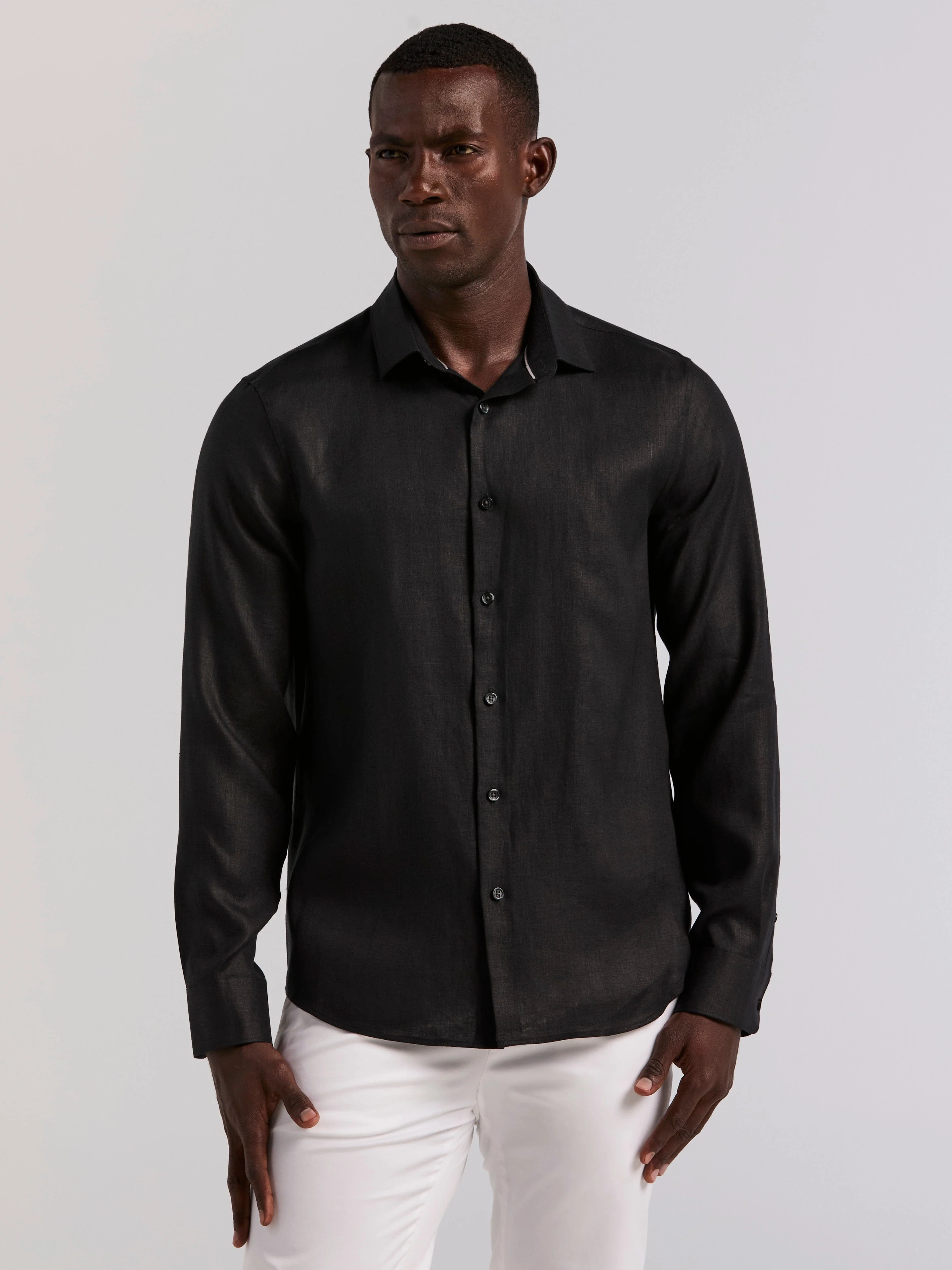 Linen Long Sleeve Shirt - Image 9