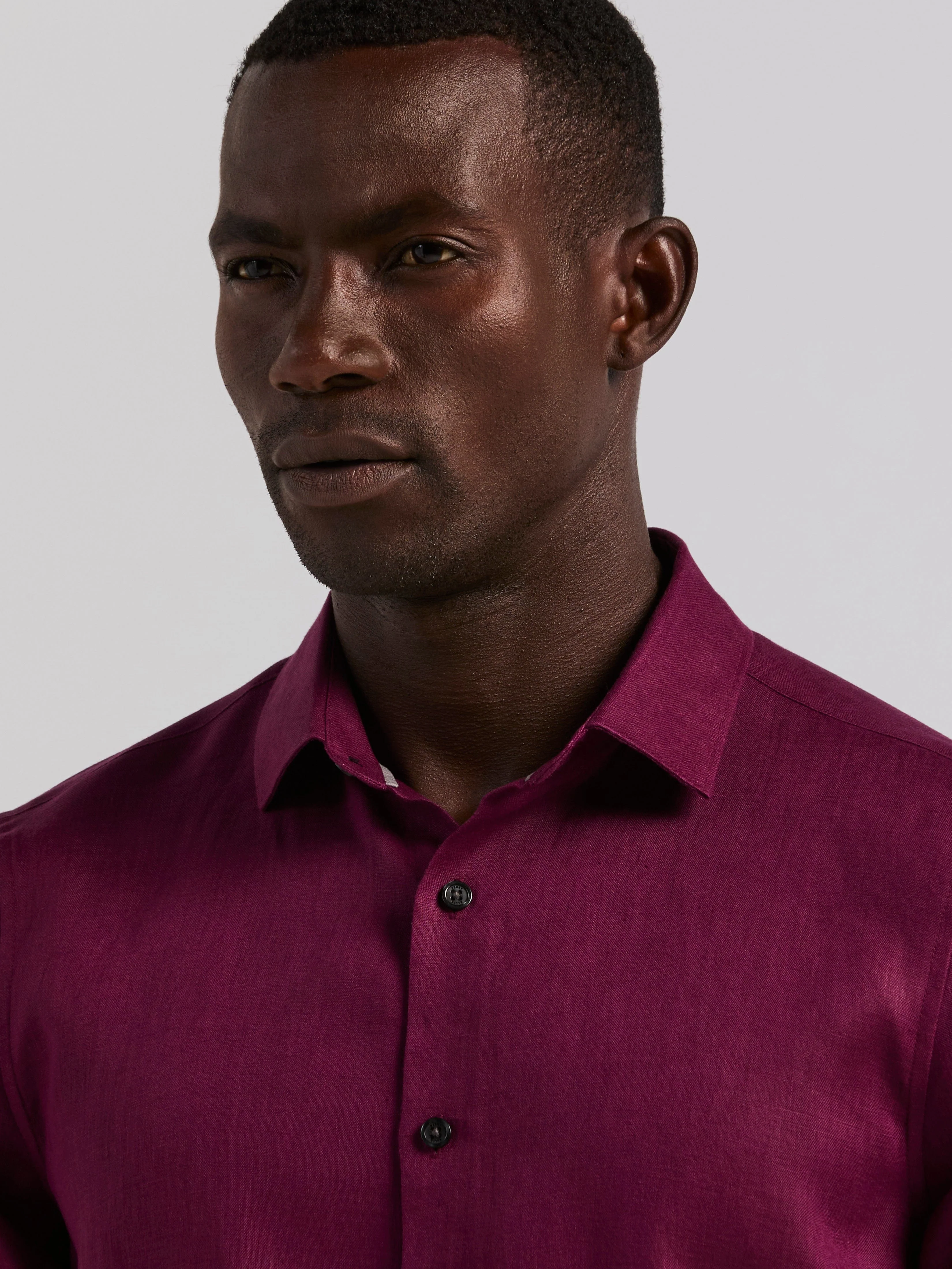 Solid Linen Shirt - Image 2