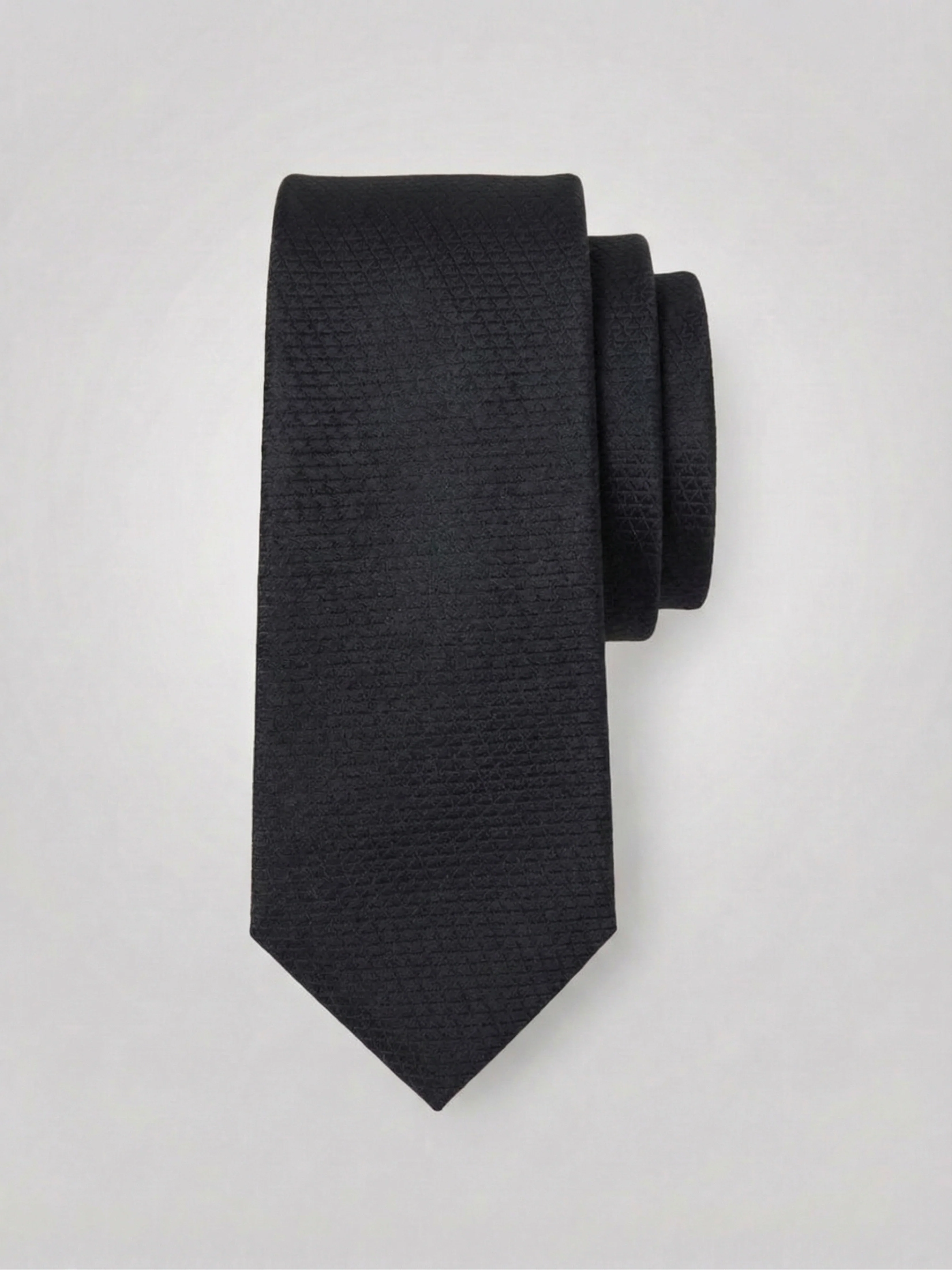 Solid Plain Weave Micro Slim Tie - Image 5