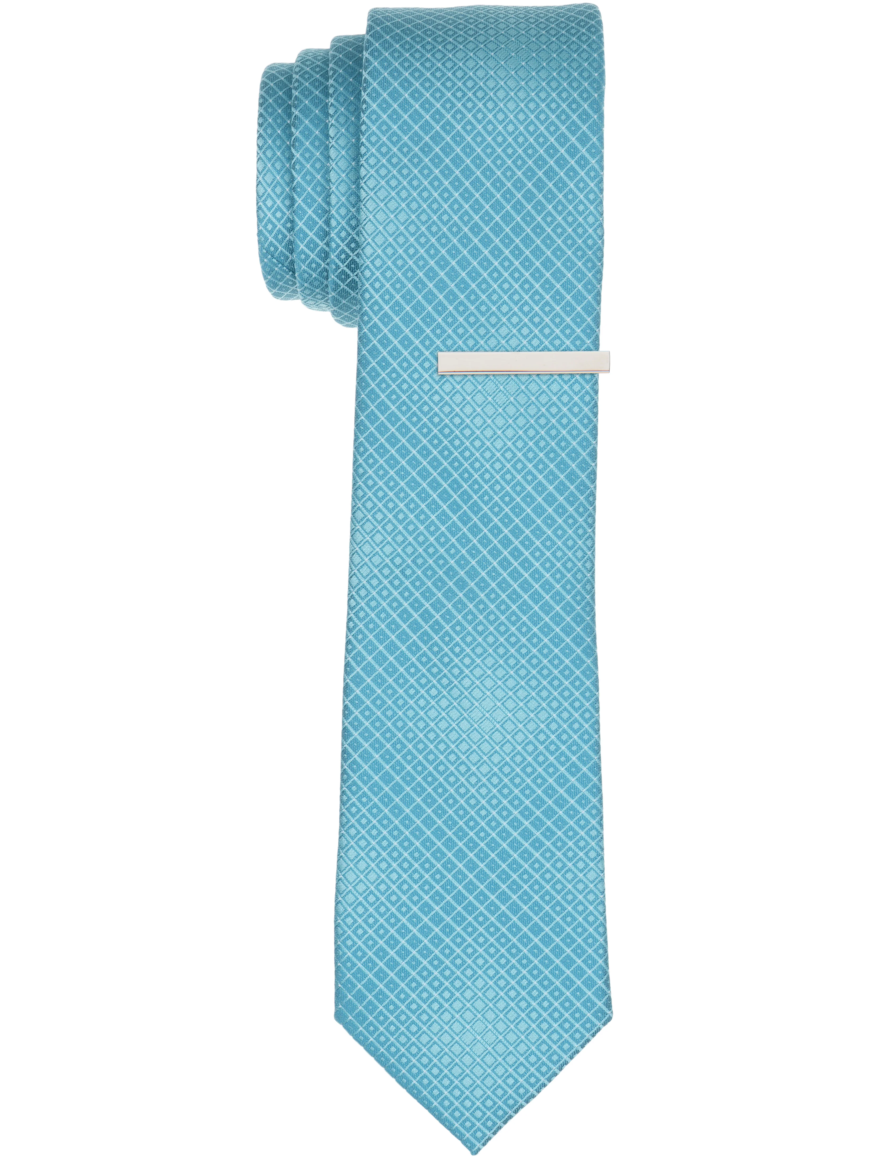 Solid Plain Weave Slim Necktie - Image 3