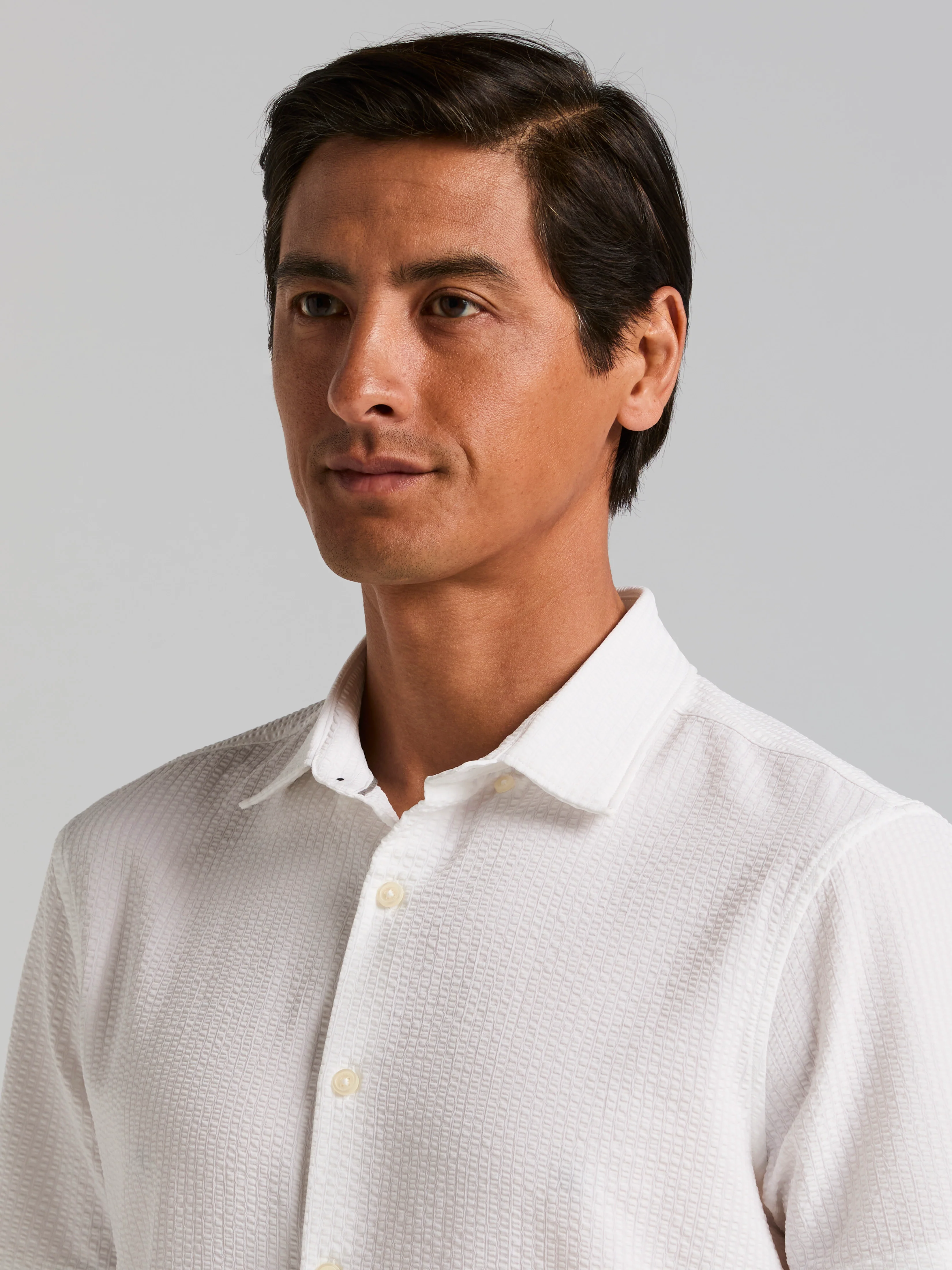 Slim Fit Stretch Seersucker Shirt - Image 17