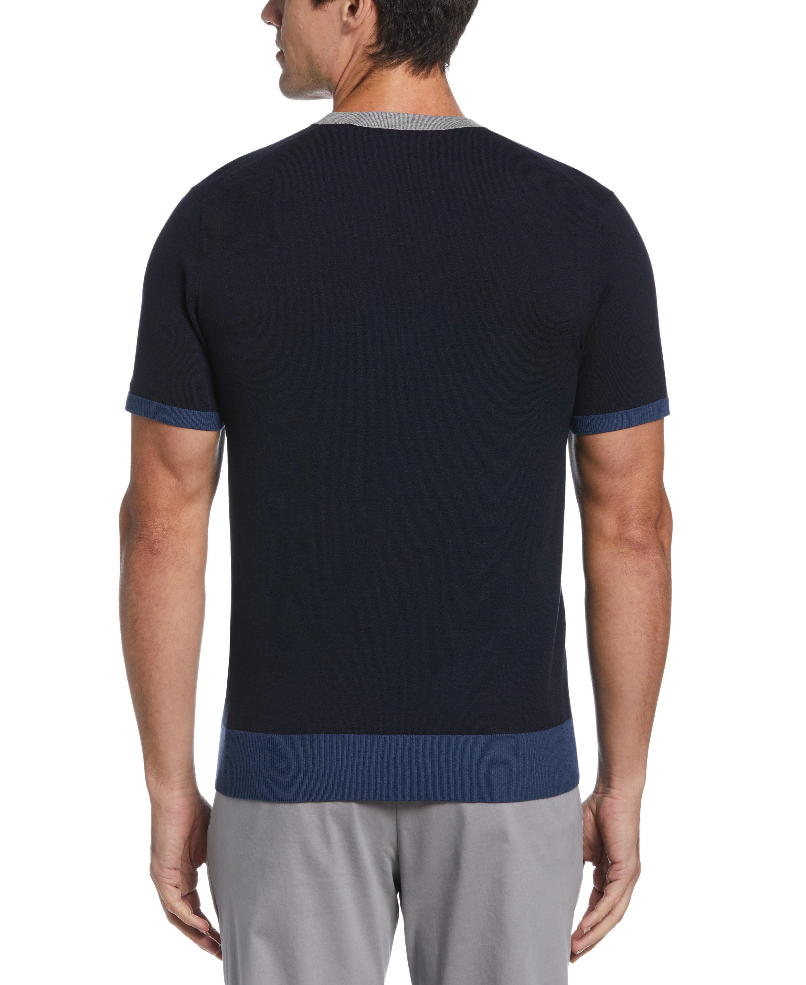 Tech Contrast Rib Crew Neck Sweater - Image 4