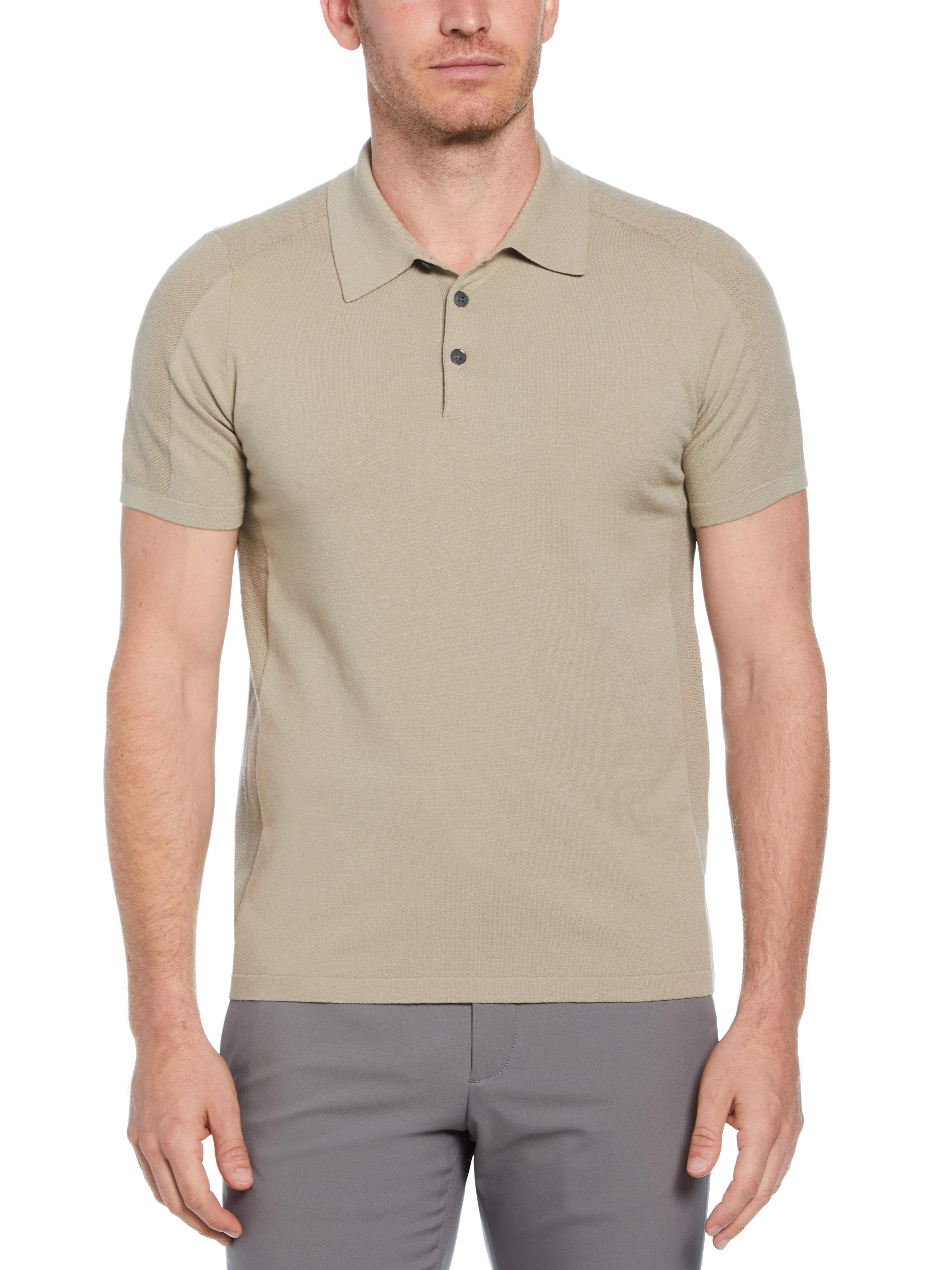 Texture Mix 3-Button Polo - Image 12
