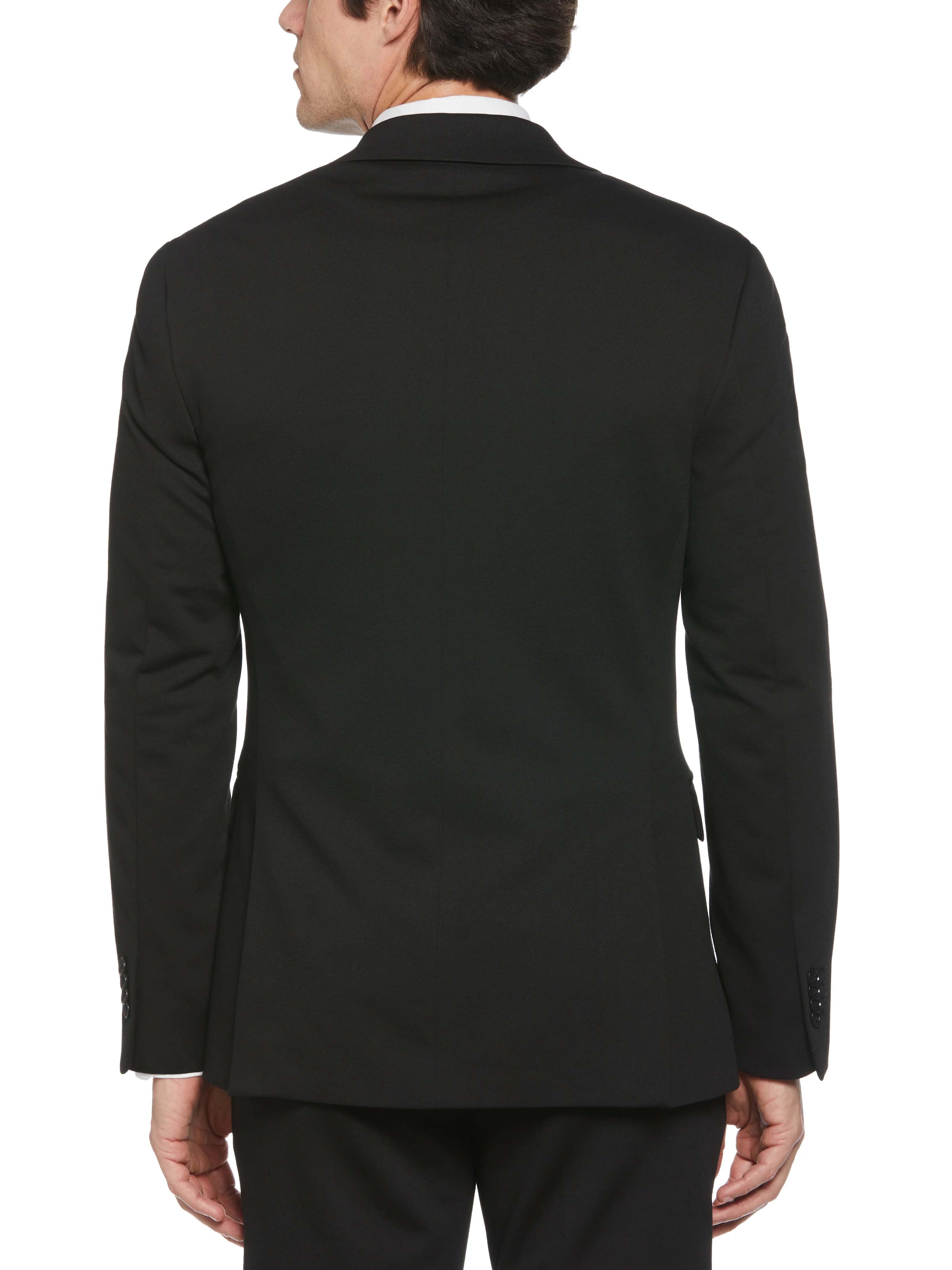 Textured Knit Solid Suit Jacket - Image 3
