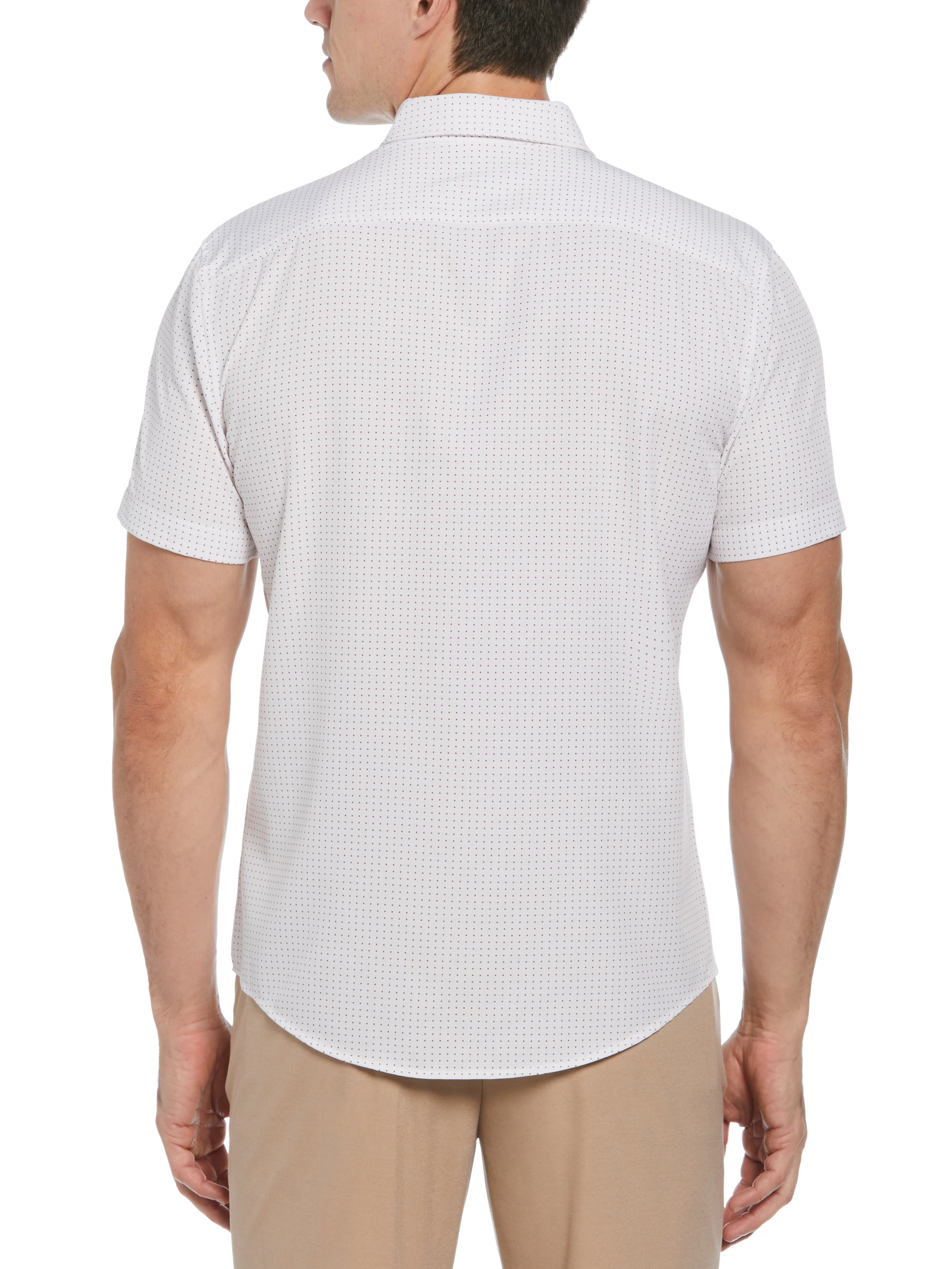 Big & Tall Total Stretch Dot Print Shirt - Image 6