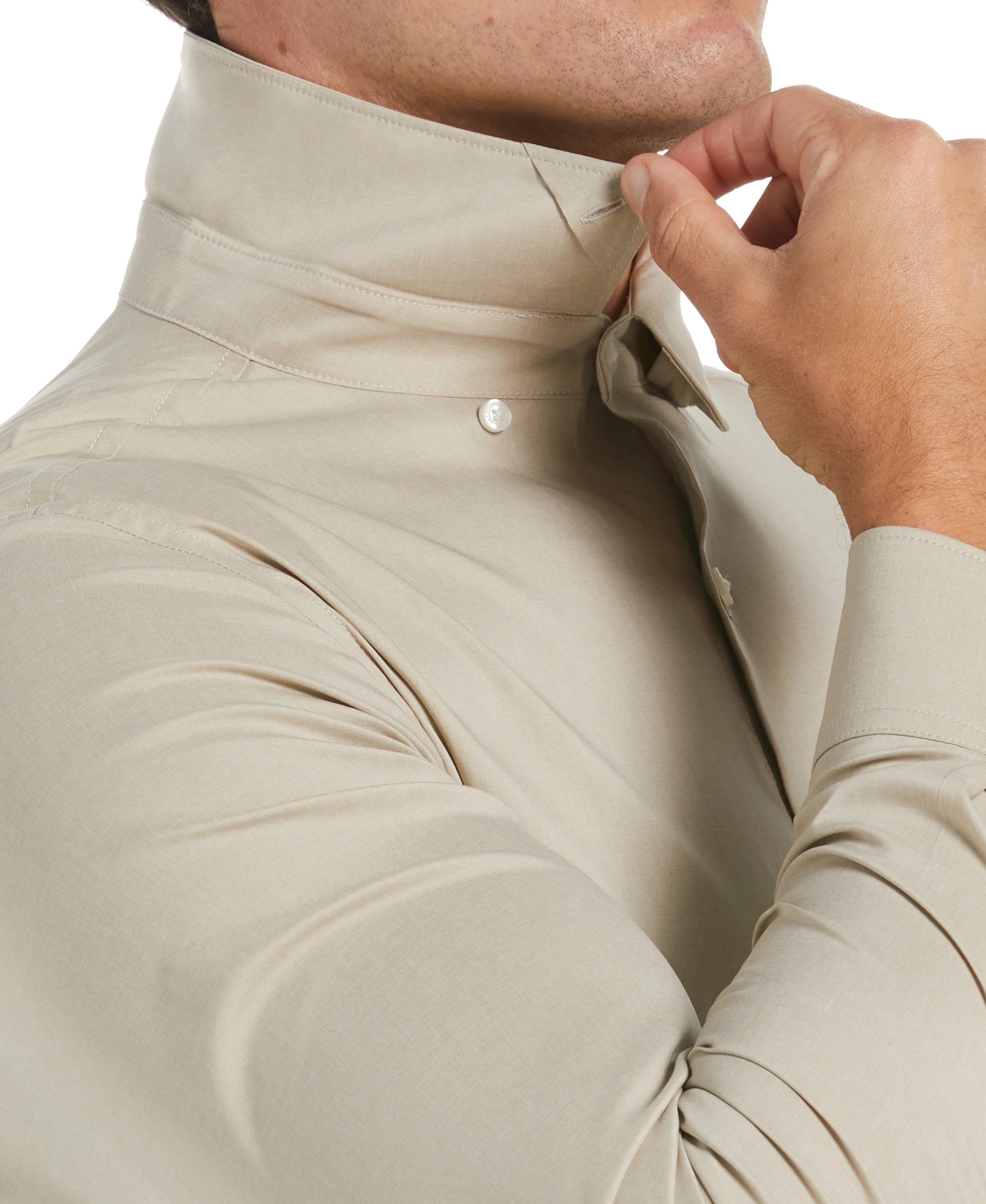 Total Stretch Slim Fit Heather Shirt - Image 4
