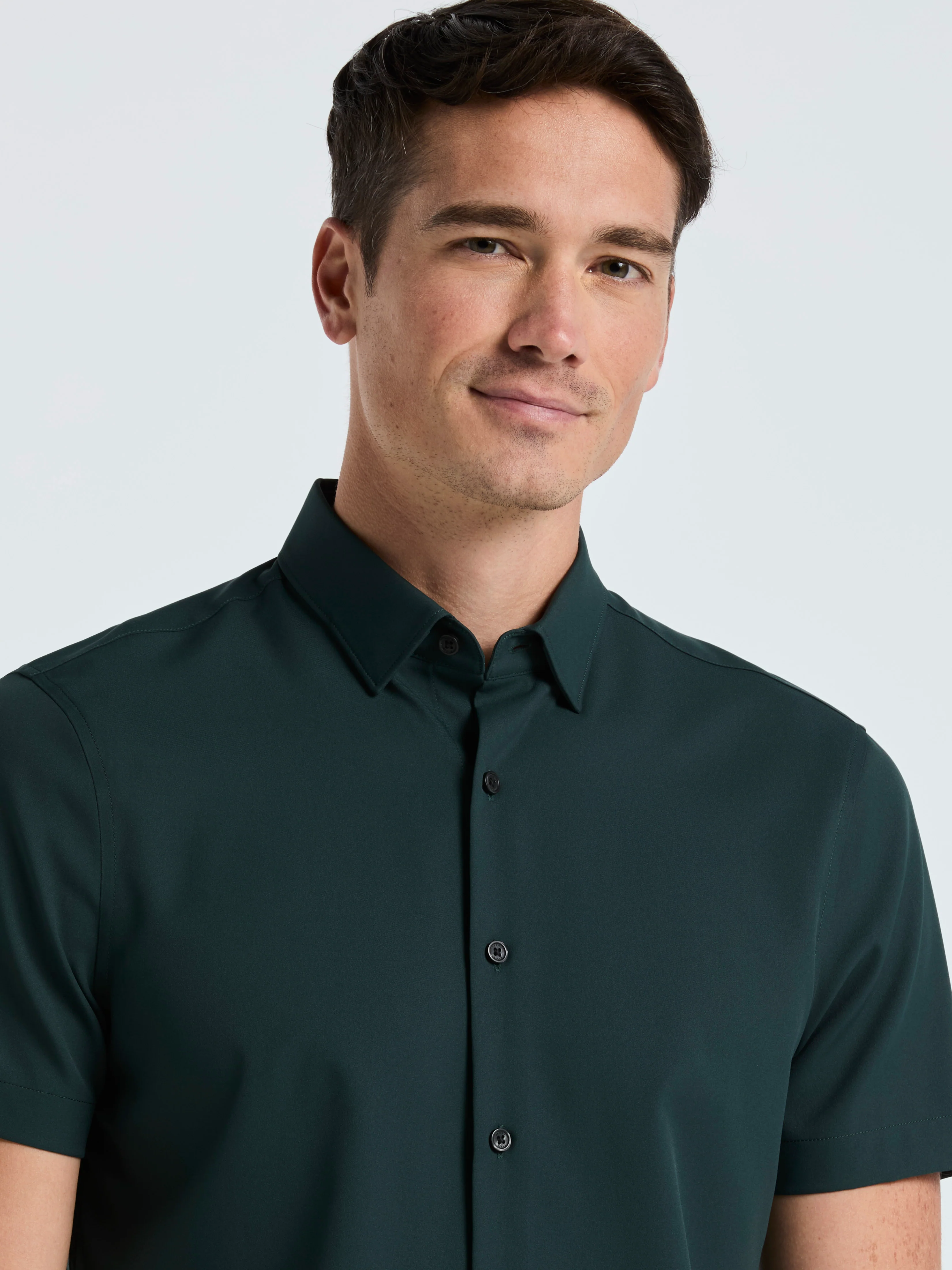 Slim Fit Total Stretch Solid Shirt - Image 5