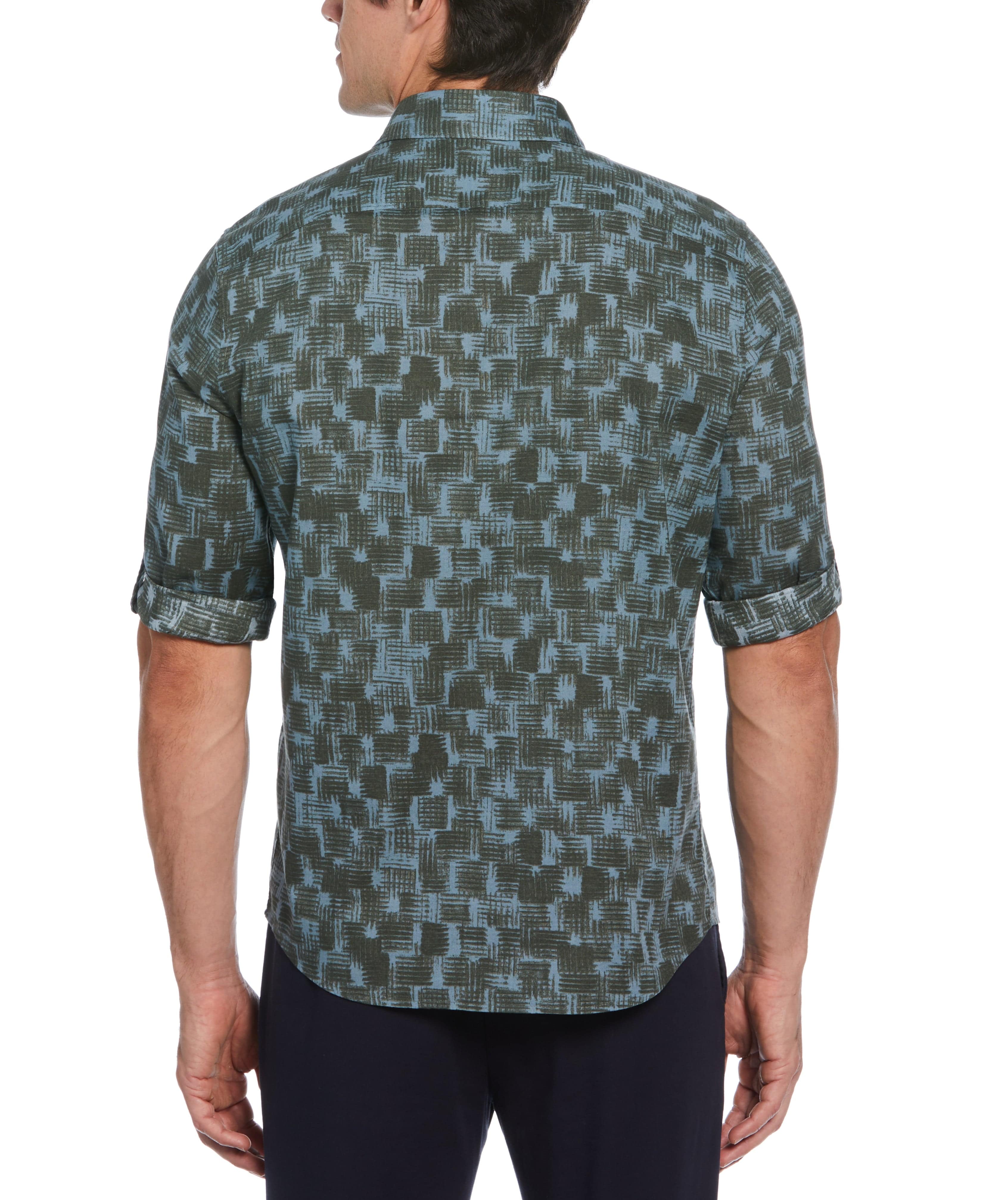 Tua X Perry Ellis Collaboration Untucked Cotton Poplin Shirt - Blue - Image 2