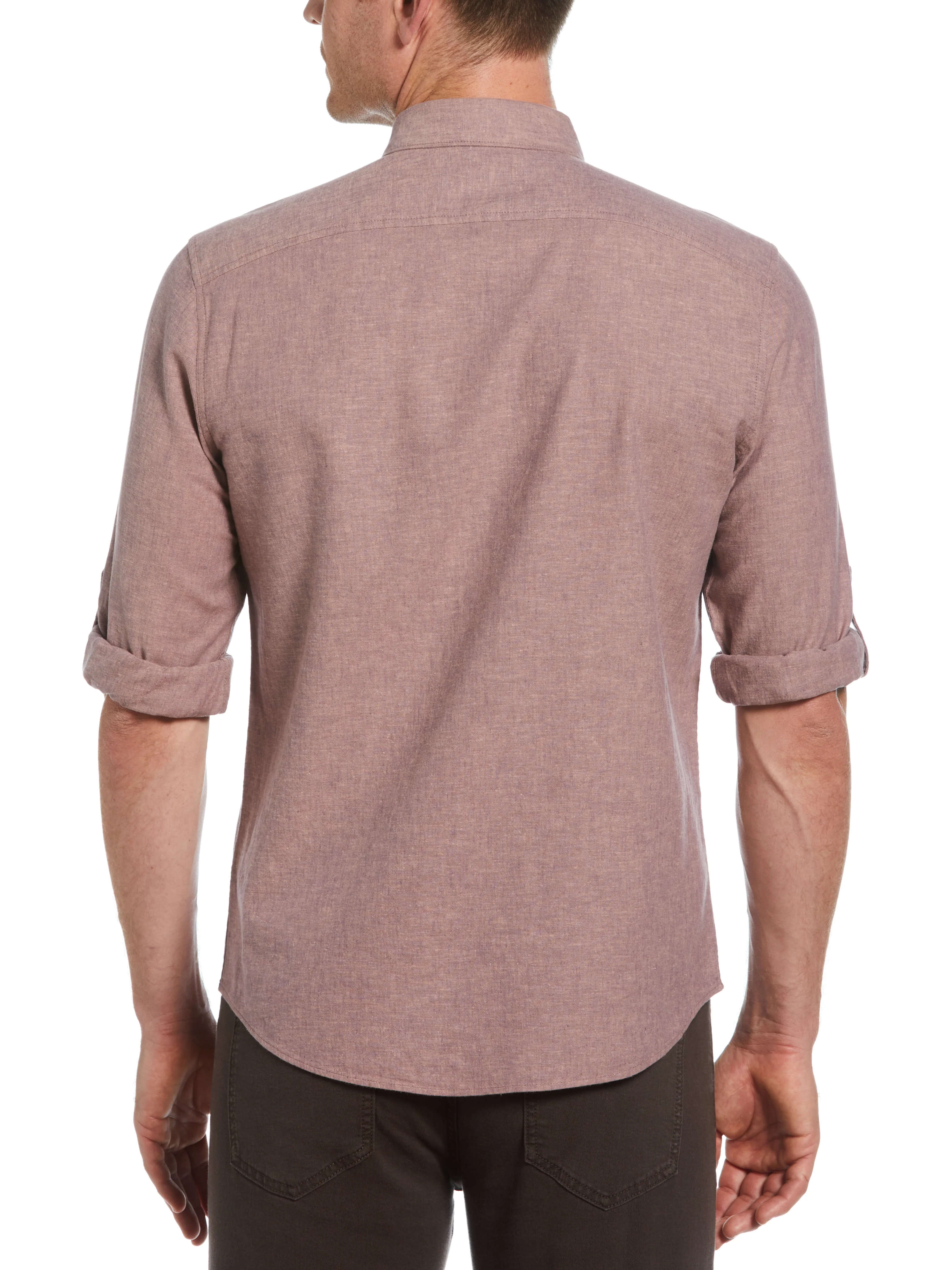 Untucked Linen Blend Stripe Shirt - Image 10
