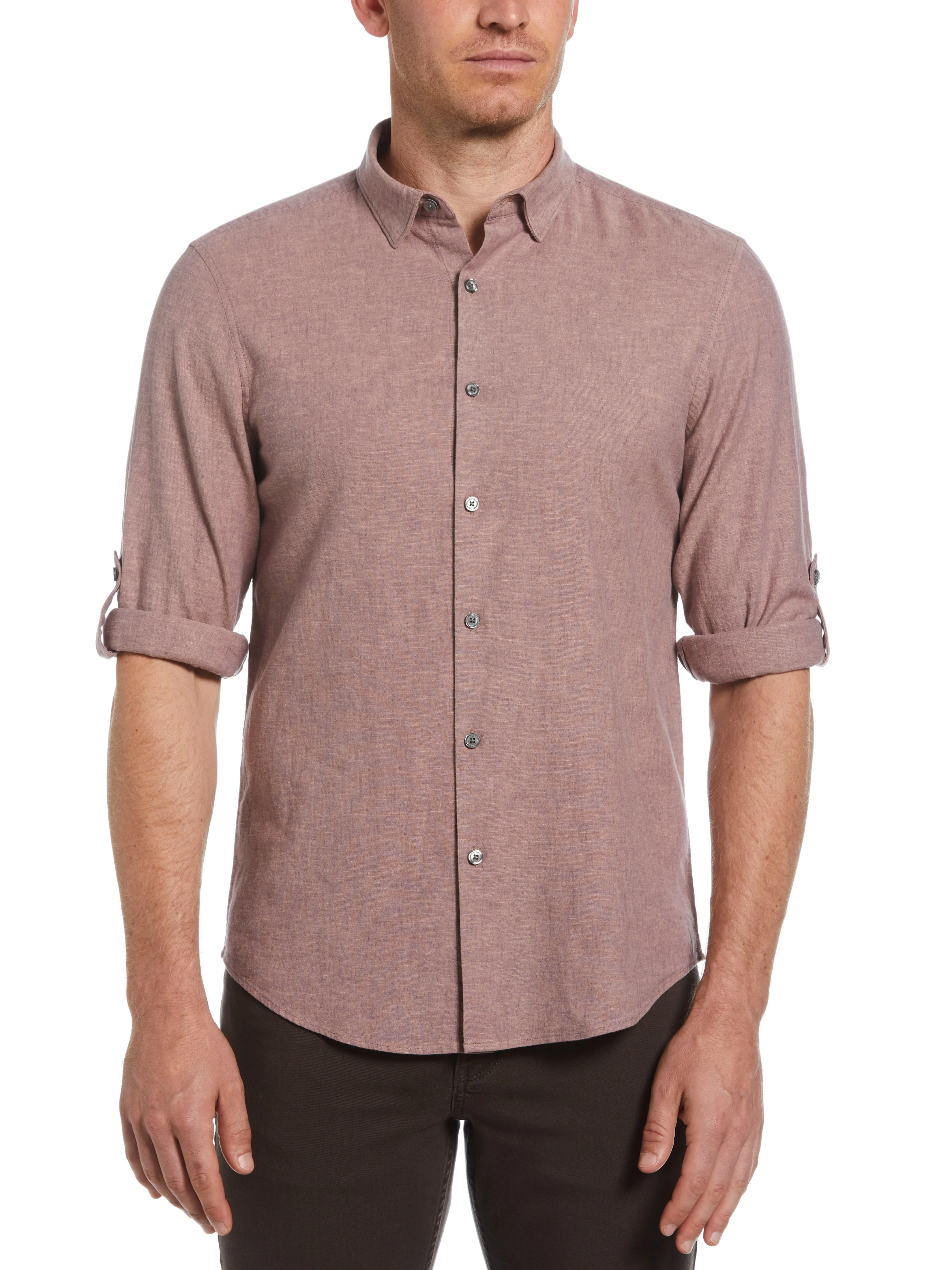 Untucked Linen Blend Stripe Shirt - Image 12