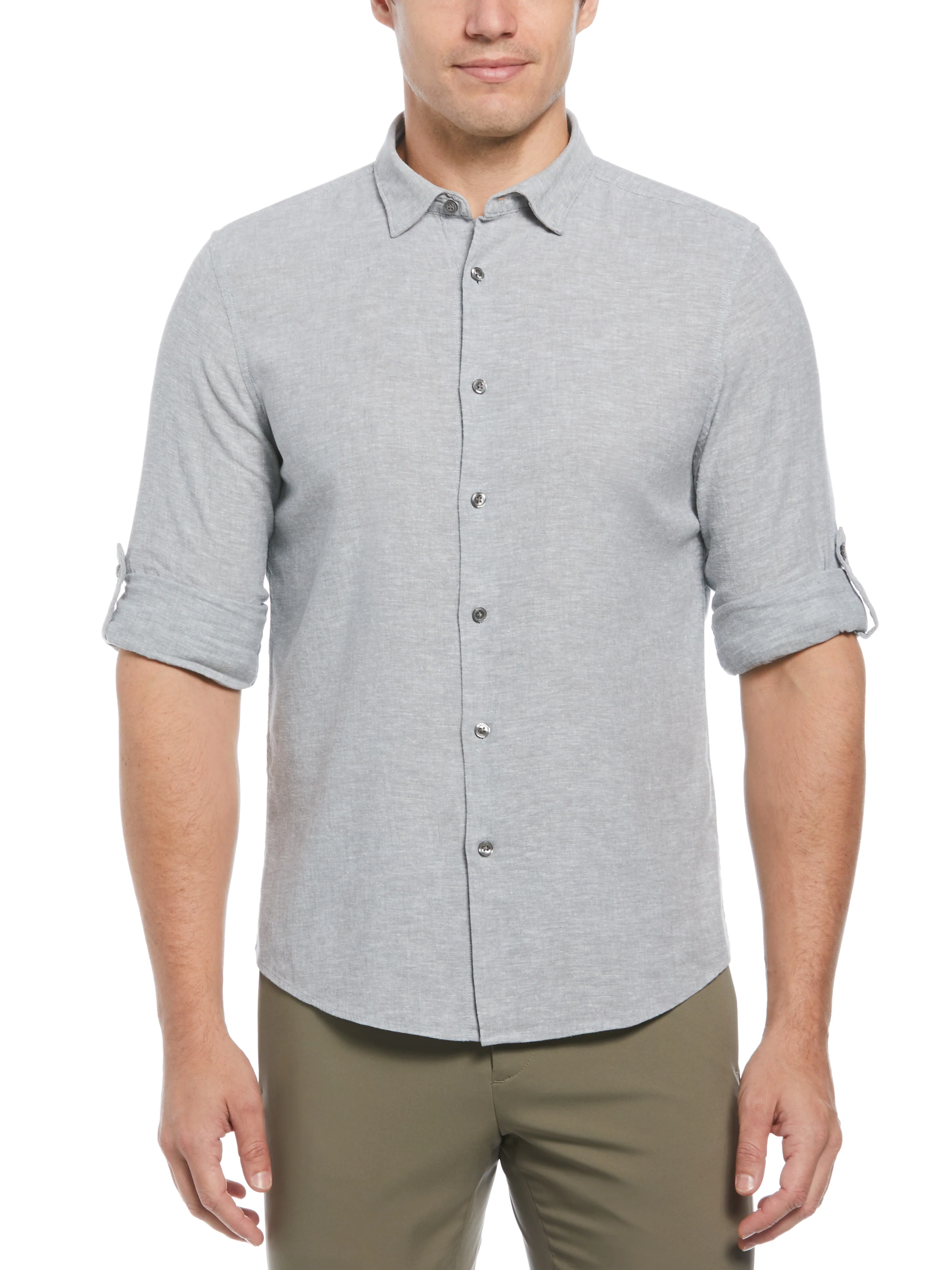 Untucked Linen Blend Stripe Shirt - Image 20