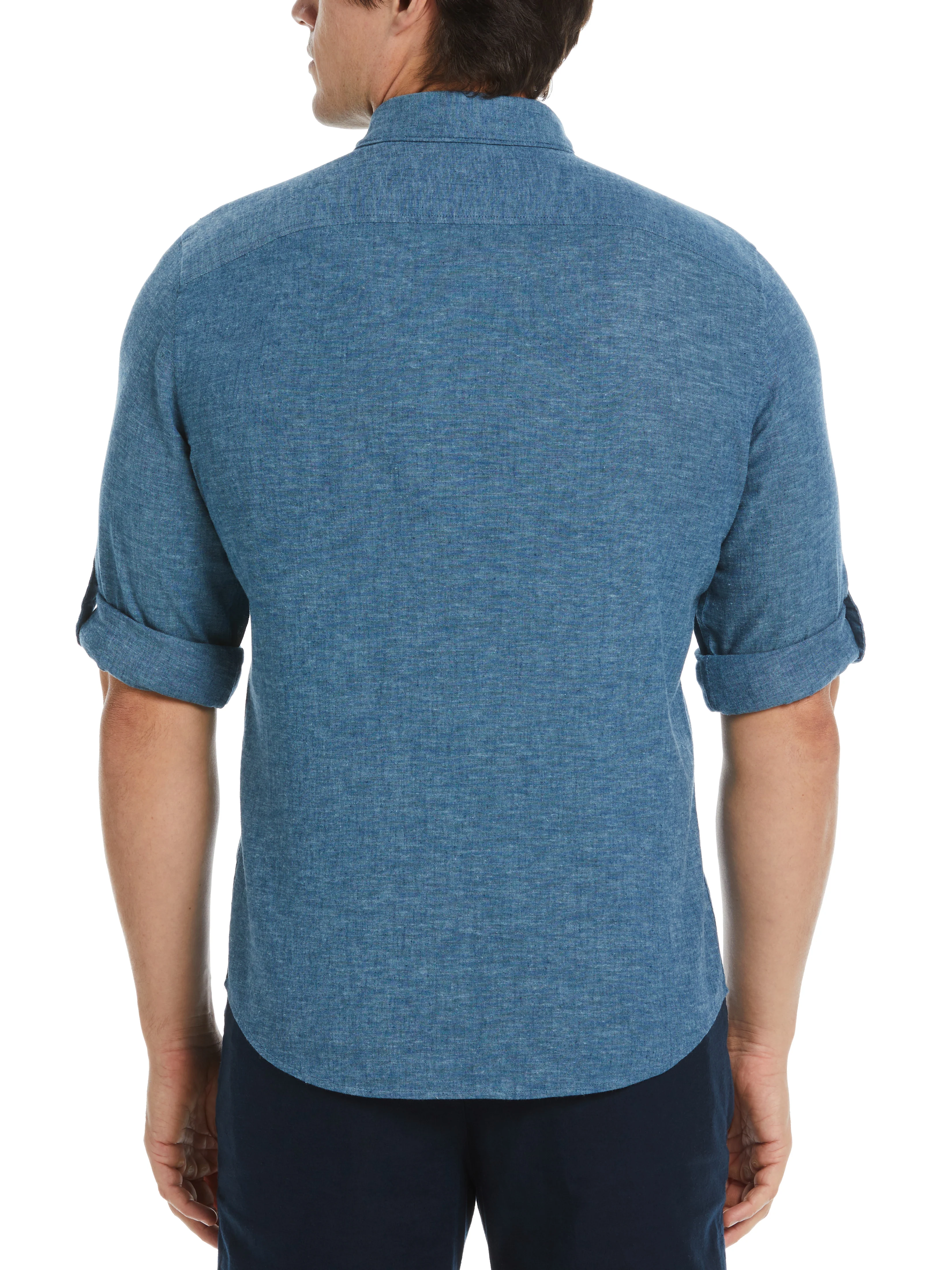 Untucked Linen Blend Stripe Shirt - Image 21