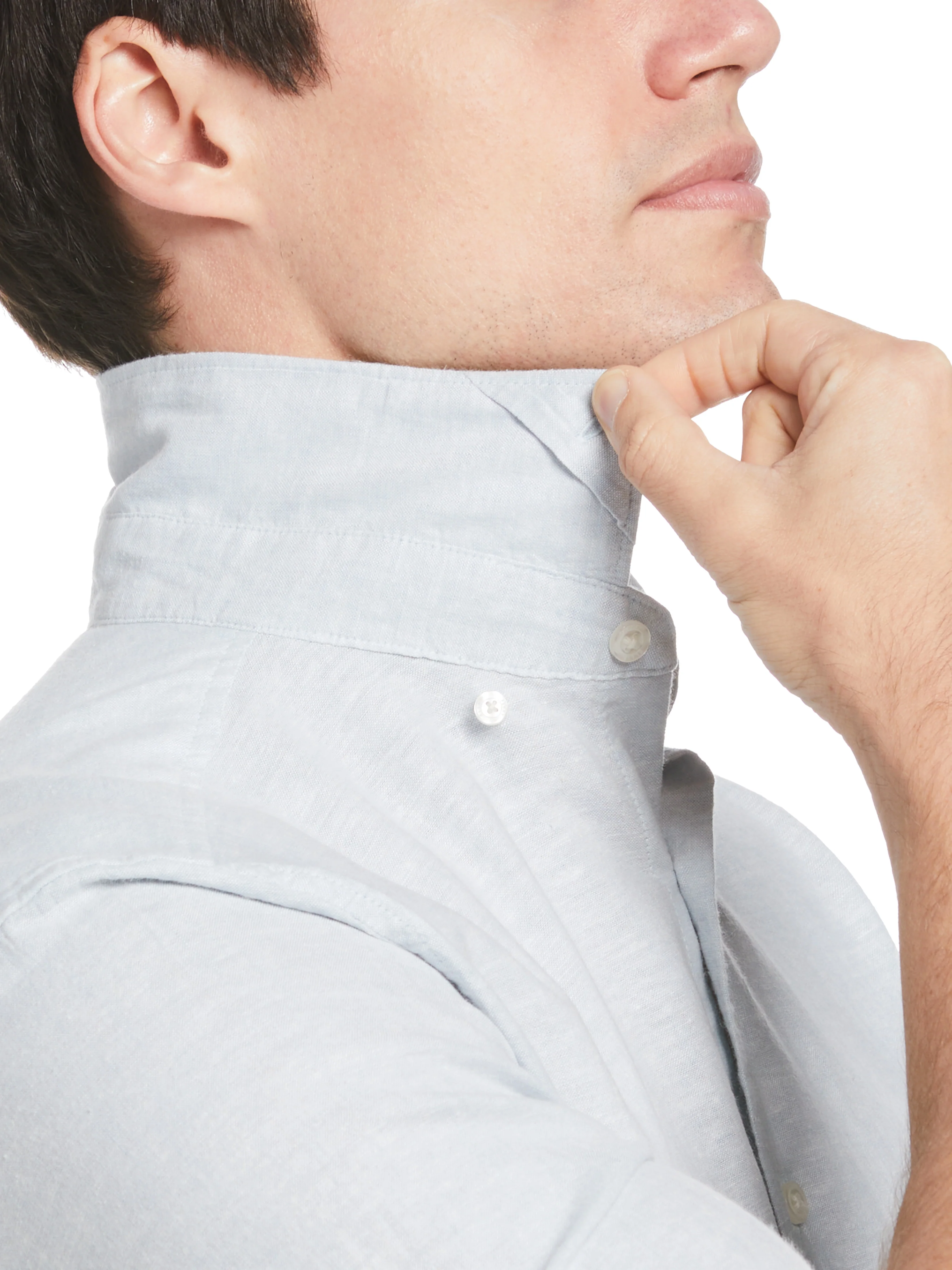 Untucked Linen Blend Stripe Shirt - Image 3