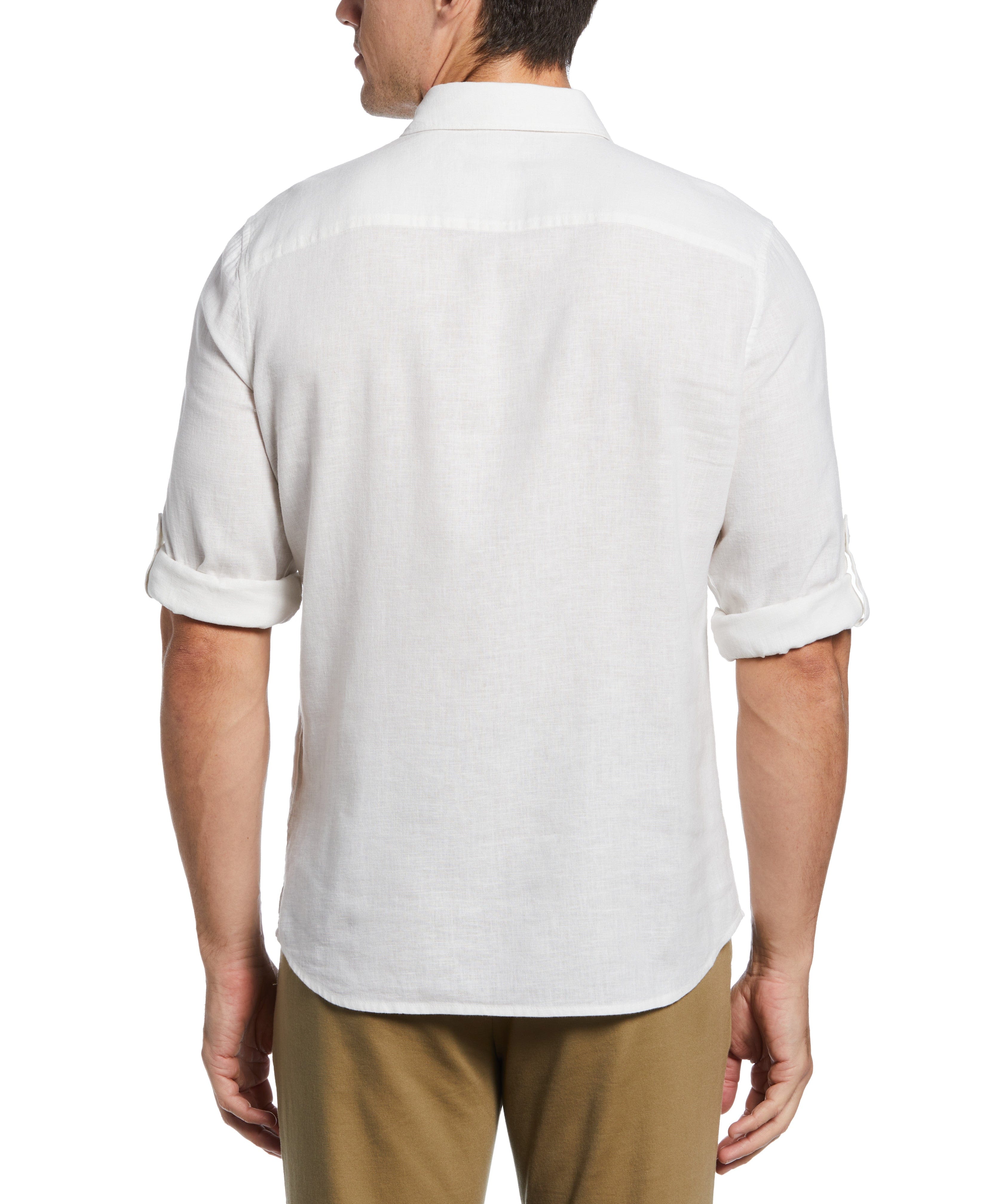 Untucked Linen Blend Stripe Shirt - Image 6