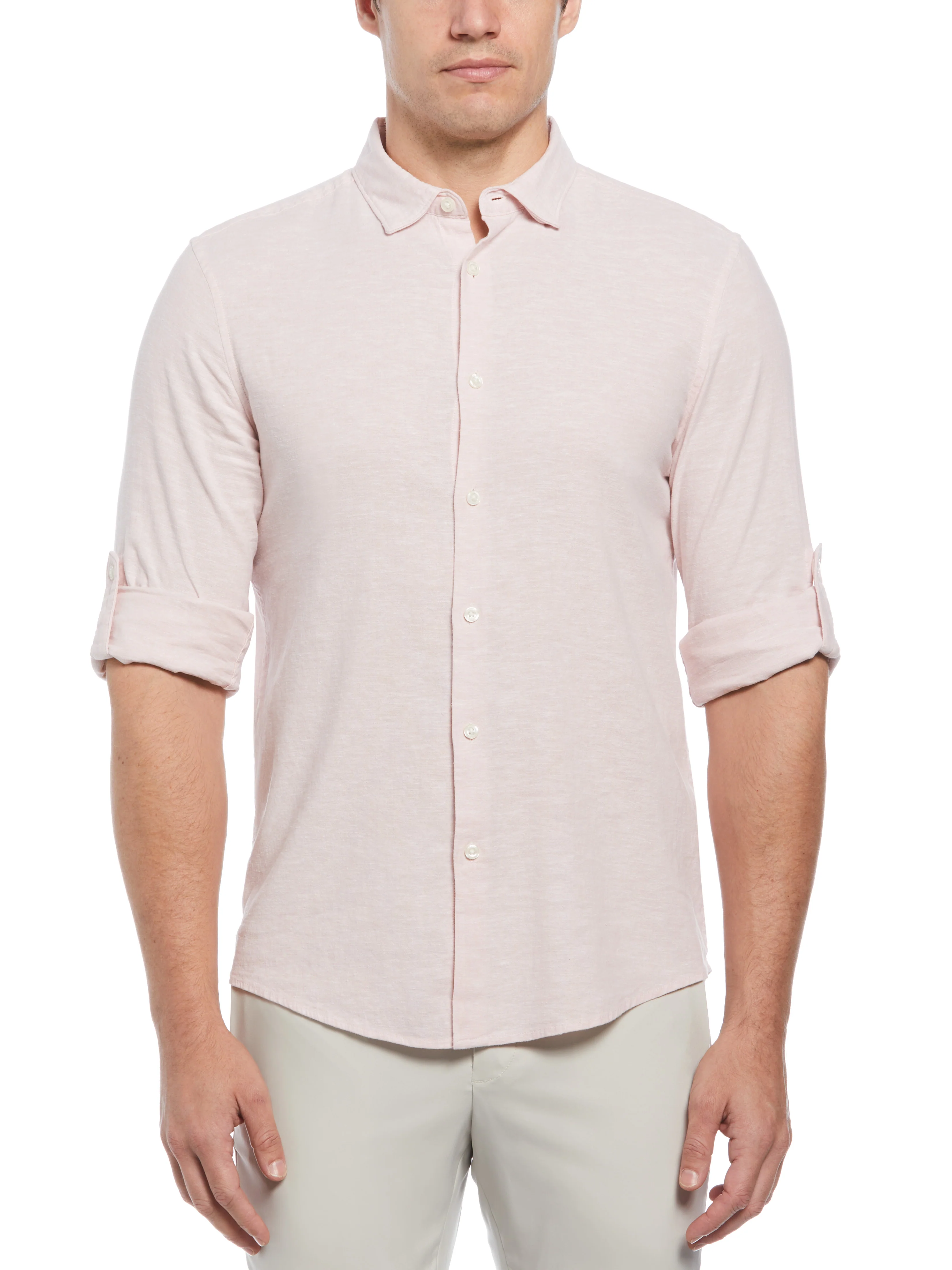 Untucked Linen Blend Stripe Shirt - Image 7