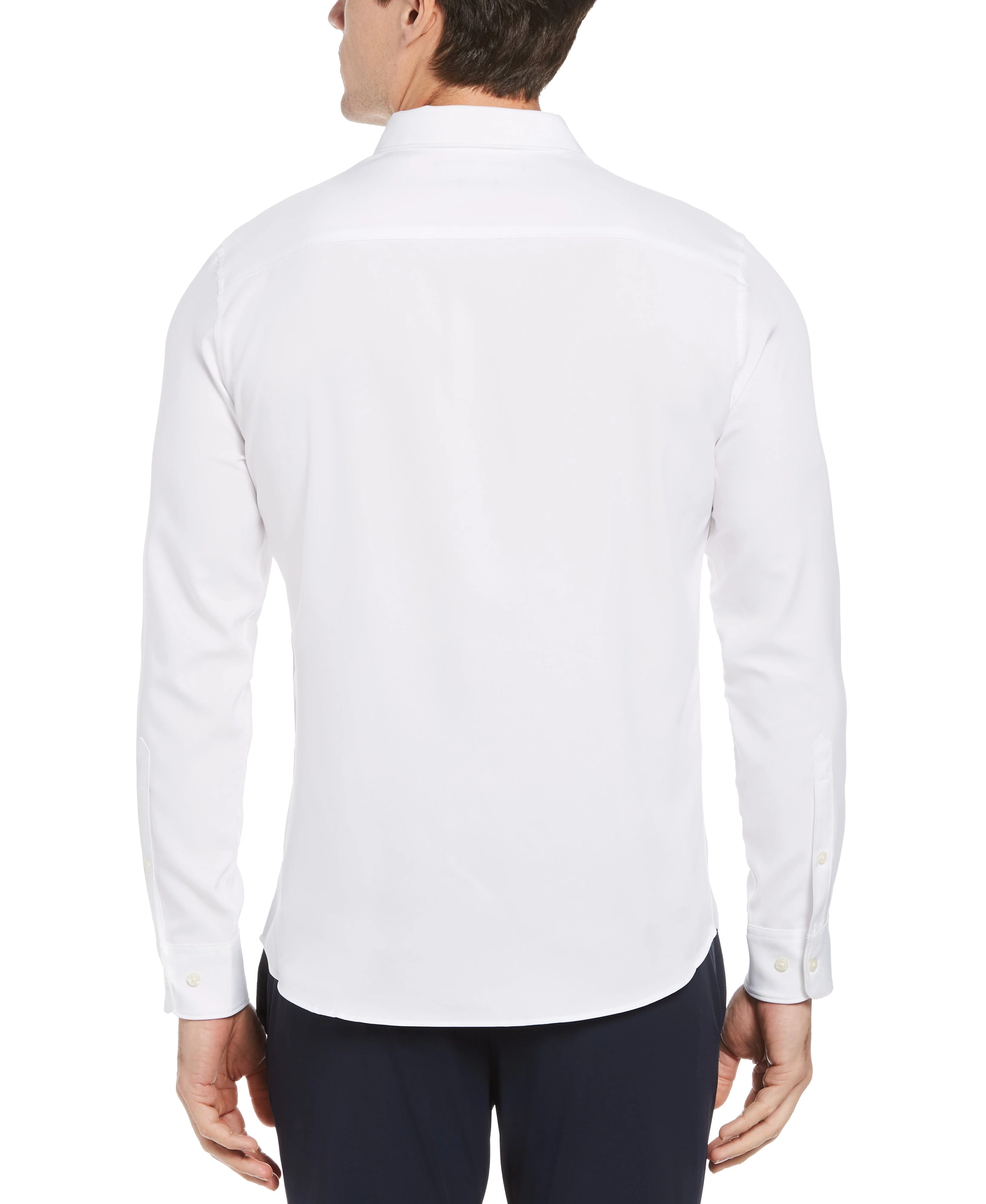 Tall Slim Fit Untucked Total Stretch Solid Shirt - Image 5